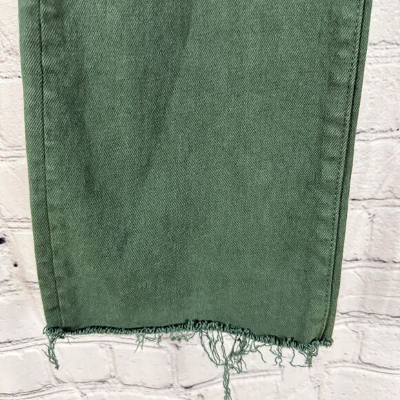 Mother The Hustler Ankle Fray Jeans Second Chance High Rise Black Forest Size 28 - Picture 7 of 16